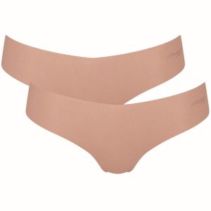 Sloggi Zero Modal 2.0 H Hipstring Χωρίς Ραφές Σετ 2 Τεμαχίων Cameo Brown